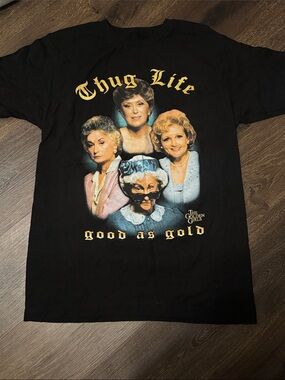 The Golden Girls 'Thug Life - Good as Gold' Black Graphic Tee